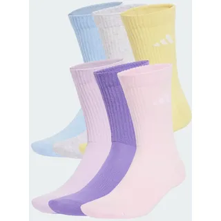 Adidas Cushioned Crew Socken 6er Pack Violet Fusion / Ice Lavender / Glow Blue / Clear Pink 43-45