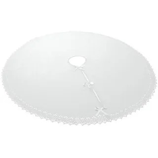 Wometo Weihnachtsbaumdecke Weiß 120 cm