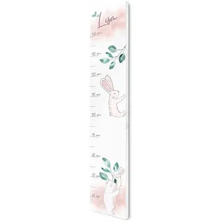 Kinder Messlatte aus Holz mit Namen & Wunschtext personalisiert - niedliche Kindermesslatten mit versch. Motiven - Messleiste für Baby o. Kinderzimmer - Mädchen oder Jungen Meterstab