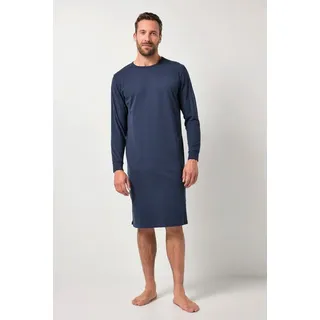 JP1880 Schlafanzug JP1880 Nachthemd Basic Langarm Seitenschlitze blau|schwarz 5XL