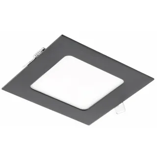 Energmix 6 Watt Eckige LED Einbauleuchte slim Panele in schwarz|120 x 120 x 22mm (B. x L. x H.)|560 Lumen|Warmweiß (3000 K)