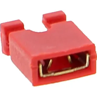 Jumper, Jumperbrücke mit 2.54mm Rastermaß - verschiedene Farben : Rot Farbe: Rot