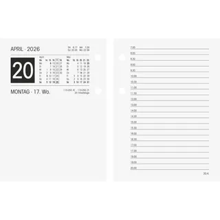 Brunnen Umlegekalender 261 E 8x10,8cm 1 Tag/2 Seiten 2026