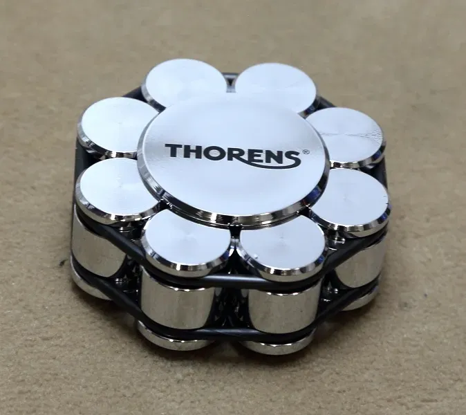 Thorens Stabilizer chrom für Schallplatten, High-End, massiv und edel 550g