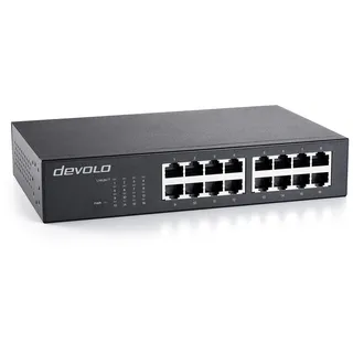 devolo Gigabit Ethernet Switch 16 Port unmanaged LAN Switch LAN Verteiler