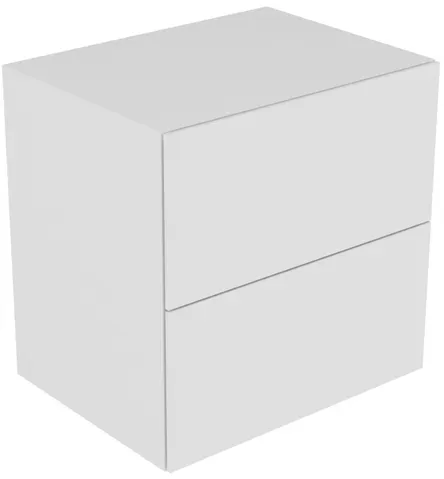 KEUCO EDITION 11 Sideboard, 2 Frontauszüge, 700x700x535mm, 31323300000, Korpus/Front: Weiß Lack Seidenmatt / Weiß Glas