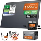 Solarway® 1000W Balkonkraftwerk mit Speicher 800W komplett Steckdose - neuester 800 Watt Wechselrichter - 1,6 kWh Anker Solix 1 - 500W bifaziale Solarmodule & Envertech & Anker