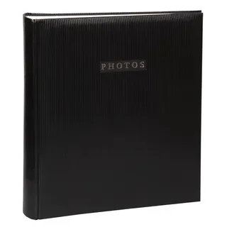 Ideal Trend Elegance Fotoalbum 29x32 cm 100 weiße Seiten Jumbo Foto Album Buchalbum: Farbe: Schwarz