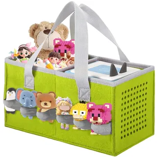 Tasche für Toniebox Starter Set,Tragetasche kompatibel mit Tonies-Figuren-Zubehör,Aufbewahrung Box Tragetasche mit Griff,Kann 30-40 Figuren Aufnehmen, für Figuren Aufbewahrung,Ladegeräte,Zubehör,Grün