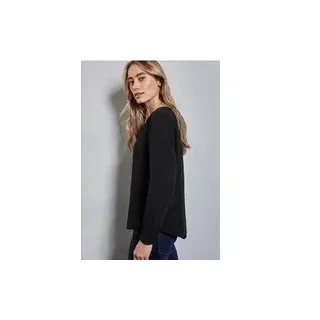 Musselin-Bluse - Schwarz