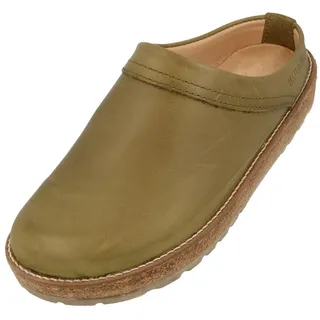 HAFLINGER Herren Clog aus Leder mit Eva-Sohle Oliv (Birmania 713), Gr. 40
