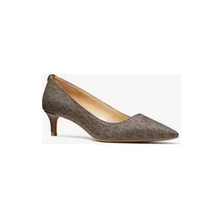 MK Pumps Alina Flex Mit Logo Und Kitten-Heel-Absatz - Braun - Michael Kors - EU 40