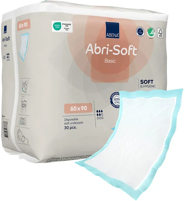 Abena Abri-Soft Basic 60 x 90 cm Einmalunterlagen 30 Stück