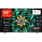 TCL 98Q6C QLED Mini LED Fernseher, 98 Zoll, 4K HDR Premium, Dolby Vision IQ & Atmos, Onkyo 2.1 Sound, Google TV, Smart TV, Game Master, 144 Hz, FreeSync Premium Pro, HDMI 2.1, AirPlay 2, Alexa & Google Assistant