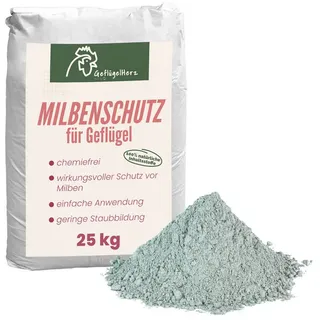 Petigi GeflügelHerz 100% natürlicher Milbenschutz 25kg Staubbad für Hühner Pulver gegen Milben Sandbad Trockenbad Milben-Puder Milbenmittel Petigi