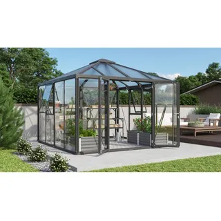 Alu schwarz ESG 3 mm / Dach HKP 10 mm 10,2 m²