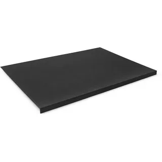 Eglooh - Calliope - Schreibtischunterlage Leder Schwarz mit Kantenschutz cm 50x35 - Gewinkelte Schreibunterlage mit Aufbau aus Stahl, handwerkliche Nähten und rutschfester Boden - Made in Italy