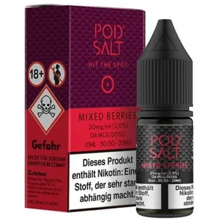 Mixed Berries 10ml NicSalt Liquid by Pod Salt 20mg