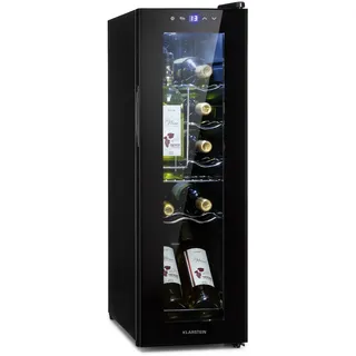 Klarstein Shiraz 12 Slim Uno Weinkühlschrank 32l/12Fl.Touch 85 W 5-18 °C LED