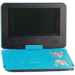 Tragbarer DVD-Player mit Großem Schwenkbarem Bildschirm, 806 Mobiler DVD-Player, 1500 MAh, Wiederaufladbar, Unterstützt Synchronisierung von TV/SD-Karte/USB/Region (Blau)