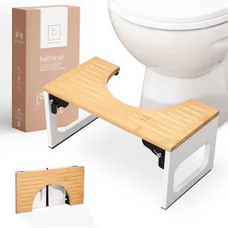 Benkstein Toilettenhocker - Braun/Weiß