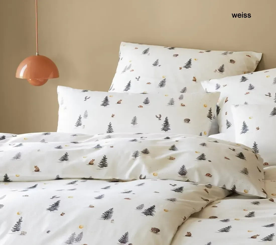 Elegante Soft-Flanell Bettwäsche Winterwald