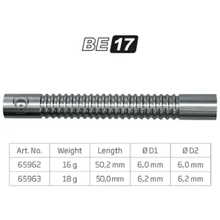 BULL'S Dartpfeil BE-17 Barrel Silber