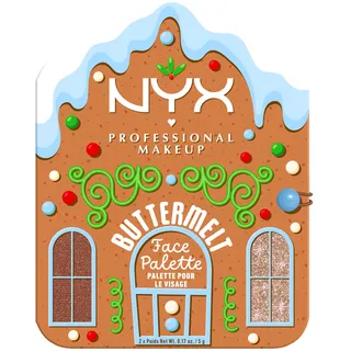 NYX Professional Makeup Gingerbaddie Land Buttermelt Rouge- und Highlighter-Palette Farbton Light/Medium 1 St.