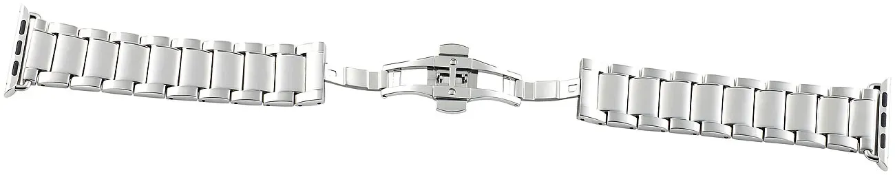 Glieder-Armband für Apple Watch 42 mm, Edelstahl, silbern