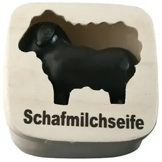 Saling Schafmilchseife Schwarzes Schaf in Holzdose