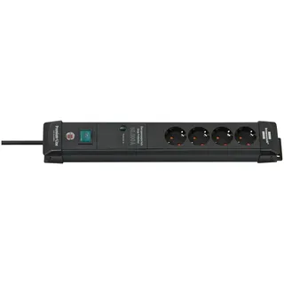 4-fach 1,8 m schwarz