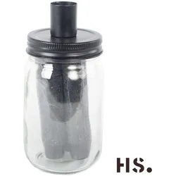 Candle Jar Mason schwarz