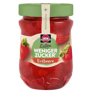 Schwartau Fruchtaufstrich Extra weniger Zucker, Erdbeere, 300g