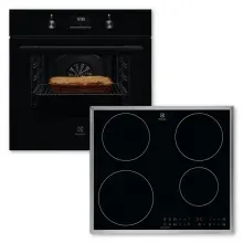 ELXB4K (KOFGH40BK + LIT60433M) Backofenset 8Heizarten AquaClean Induktion 60cm Edelstahlrahmen