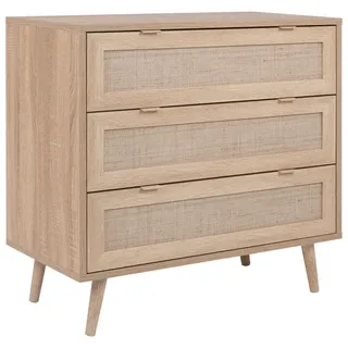 Finori Kommode Sonoma Eiche/Rafia Geflecht
