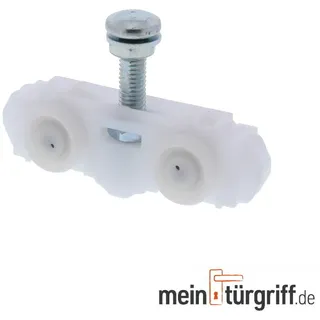 GEZE Doppelrollenwagen Schiebetür weiß Rollan 40 NT