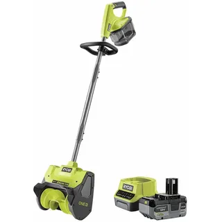 RYOBI 18V ONE+ Akku-Schneefräse RY18ST25A-140 (25cm Arbeitsbreite, 6m Wurfweite, Circa 100m2 Arbeitsfläche bei nutzung eines 4Ah Akku, inkl. 1x 4 Ah Akku und Ladegerät)