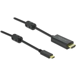 Delock USB Typ C — HDMI (Typ A) (2 m), Videokabel, Schwarz