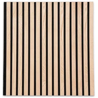 Karat Akustikpaneel Holzoptik Weiß 2 St. 60 x 60 cm