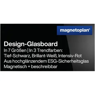 Magnetoplan Glas-Magnettafel 240,0 x 120,0 cm tief-schwarz