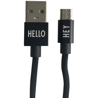 DESIGN LETTERS MyCable Micro USB-C, kompatibel für Android, 1 M. (Schwarz)