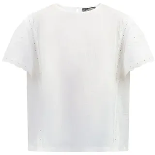 DreiMaster Mädchen Blusenshirt Mit Spitze in Weiss | Gr.: 146