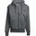 Essentials 3-Streifen Kapuzensweatjacke Grau/Schwarz L