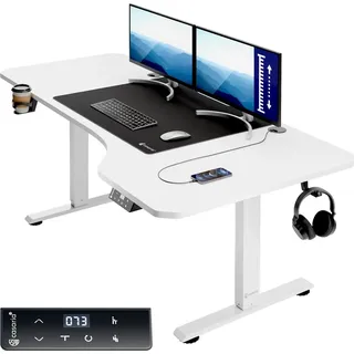 CASARIA Höhenverstellbarer Schreibtisch mit Mousepad