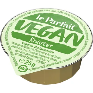Le Parfait Kräuter, Veganer Brotaufstrich Herzhaft Cremig und Pflanzlich, o.k.A., 1 Karton (120 x 25g)