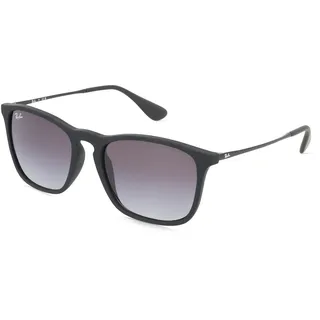 Ray-Ban RB 4187 CHRIS Herren-Sonnenbrille Vollrand Quadratisch Kunststoff-Gestell, schwarz
