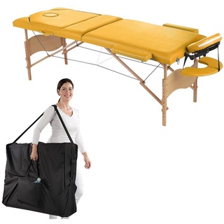 MuCoLa 3 zonen mobile Massageliege inkl.tasche liege massagebank klappbar gelb