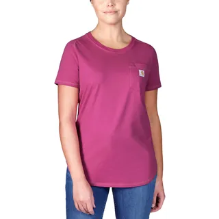 CARHARTT Force Pocket Relaxed Fit Kurzarm-t-shirt - Magenta Agate - S