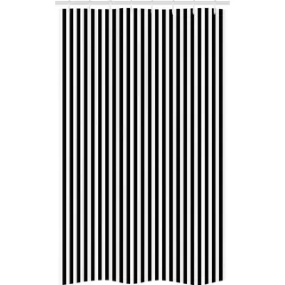 ABAKUHAUS Duschvorhang 120 x 180 cm schwarz-weiß gestreift