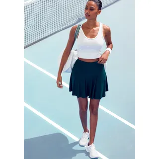VIVANCE Skort VIVANCE ACTIVE, Damen, Gr. XS (32/34), blau (petrol), Single Jersey, Obermaterial: 95% Viskose, 5% Elasthan, unifarben, Basic, lässig geschnitten ca. Mitte Oberschenkel, Röcke Skort, Tellerrock mit integrierter Shorts für Fitness, Sport und Freizeit